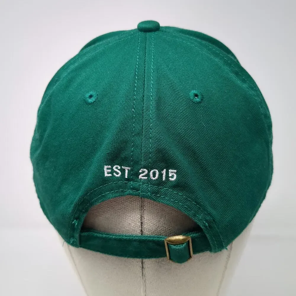 Getaway Baseball Cap Green One Size Slideback Hat EST 2015 Cotton Unstructured